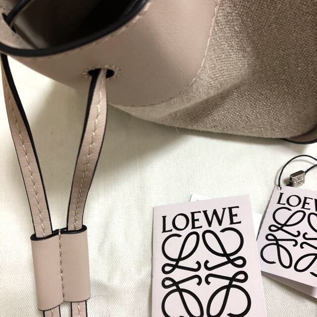 LOEWE ロエベ　ハンモック　スモール（カーフスキン&リネン）ショルダーバッグ