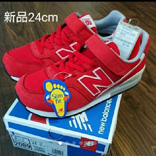 ニューバランス(New Balance)の新品 ニューバランス  スニーカー   24.0  レッド     KV996(スニーカー)