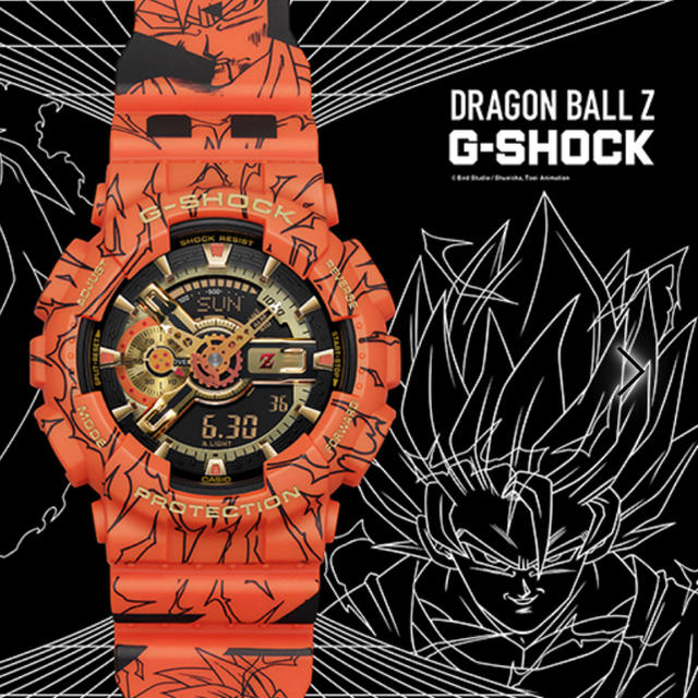 G-SHOCK × ドラゴンボールZ GA-110JDB-1A4JR樹脂樹脂バンドワールドタイム