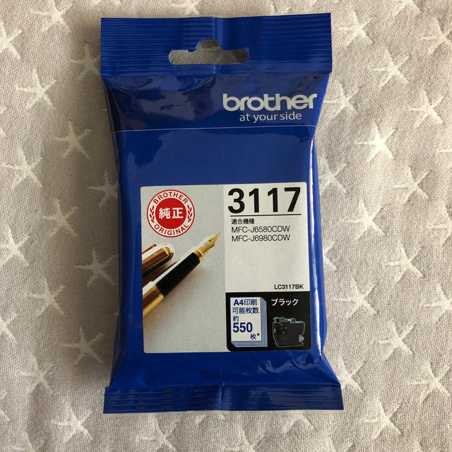 brother(ブラザー)の純正インク　LC3117BK（ブラック）1個　新品未使用　使用期限切れ スマホ/家電/カメラのPC/タブレット(PC周辺機器)の商品写真