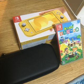 ニンテンドースイッチ(Nintendo Switch)の任天堂Switch Lite イエロー　あつまれどうぶつの森セット(携帯用ゲーム機本体)