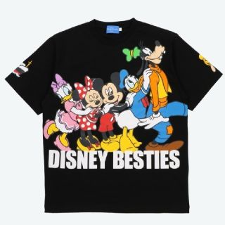 ディズニー(Disney)のディズニーリゾート＊Tシャツユニセックス　黒　Ｓサイズ(Tシャツ(半袖/袖なし))