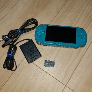 プレイステーションポータブル(PlayStation Portable)の【劇レア+メモステ付き】PSP-3006　ターコイズグリーン　(携帯用ゲーム機本体)