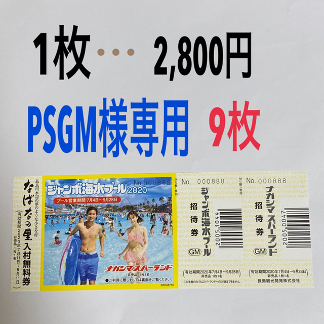 純正卸売り 長島ジャンボ海水プール ナガシマスパーランド チケット