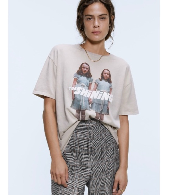 ZARA  シャイニング Tシャツレディース