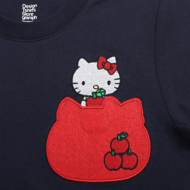 Design Tshirts Store graniph(グラニフ)の《グラニフ》ハローキティ コラボTシャツ キッズ/ベビー/マタニティのキッズ服女の子用(90cm~)(Tシャツ/カットソー)の商品写真