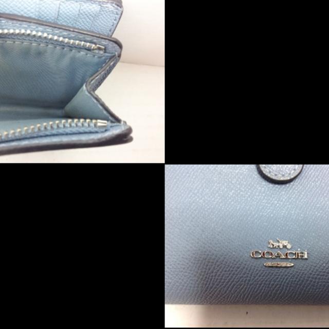 COACH(コーチ)のコーチ 2つ折り財布 F11484 ライトブルー レディースのファッション小物(財布)の商品写真