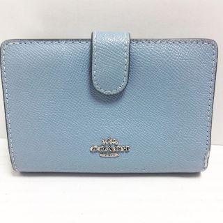 コーチ(COACH)のコーチ 2つ折り財布 F11484 ライトブルー(財布)