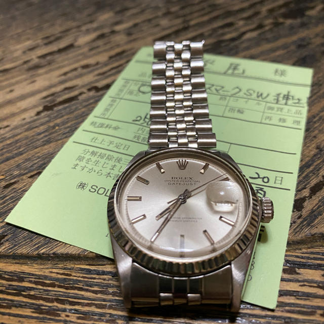 ROLEX by kazz's shop|ロレックスならラクマ - ロレックスデイトジャスト1601/OH済みのベルトへたりの通販 新品お得