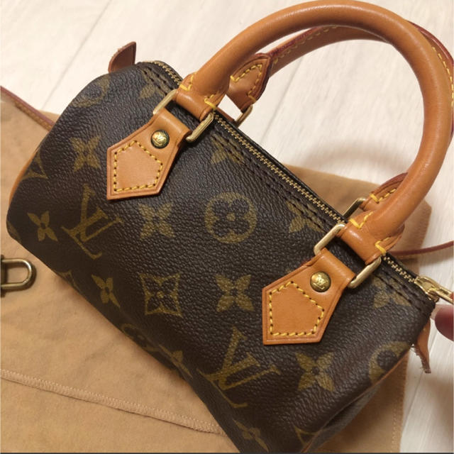 LOUIS VUITTON Monogram Mini Speedy Small Handbag M41534 Brown Vintage –  VintageShop solo