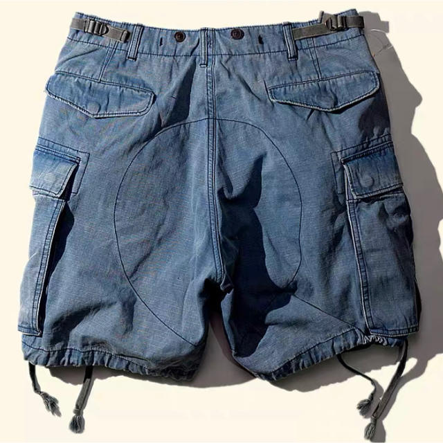 RRL(ダブルアールエル)のRRL REGIMENT INDIGO CARGO SHORTS サイズ30 メンズのパンツ(ショートパンツ)の商品写真