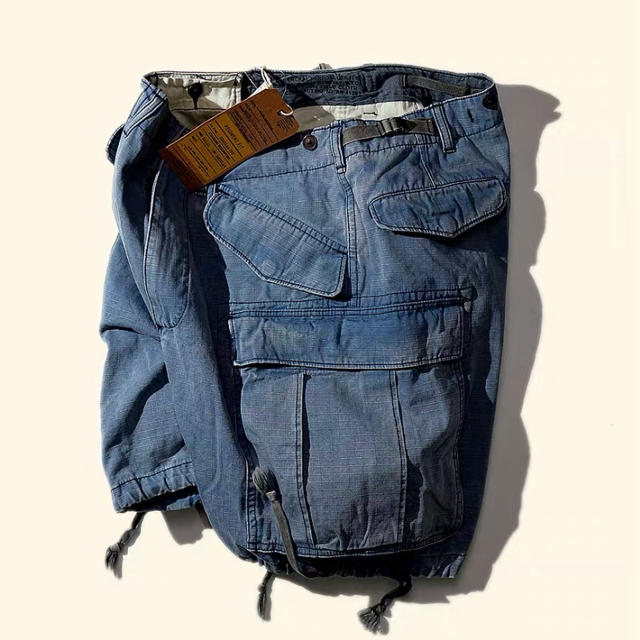 RRL(ダブルアールエル)のRRL REGIMENT INDIGO CARGO SHORTS サイズ30 メンズのパンツ(ショートパンツ)の商品写真