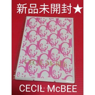 セシルマクビー(CECIL McBEE)の新品未開封★セシルマクビー★希少ノベルティロゴ入りホワイトミラー★(ミラー)