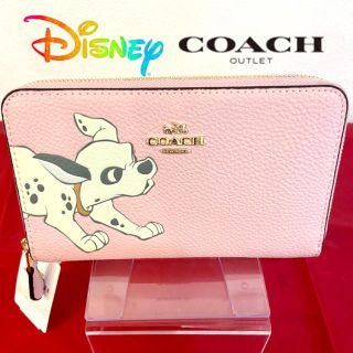 コーチ(COACH)のプレゼントにも❤️新品コーチ×ディズニーコラボ ミディアムジップ ダルメシアン(財布)