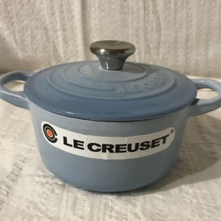 ルクルーゼ(LE CREUSET)のルクルーゼ　ココットロンド　14センチ　コースタルブルー(鍋/フライパン)