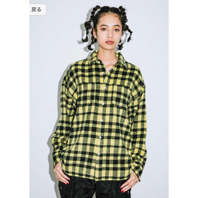 2定価SHAGGY PLAID L/S SHIRT X-girl