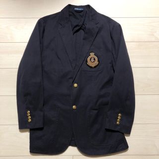 ポロラルフローレン(POLO RALPH LAUREN)の新品　POLO RALPHLAUREN エンブレム　コットン　ネイビー　ブレザー(テーラードジャケット)