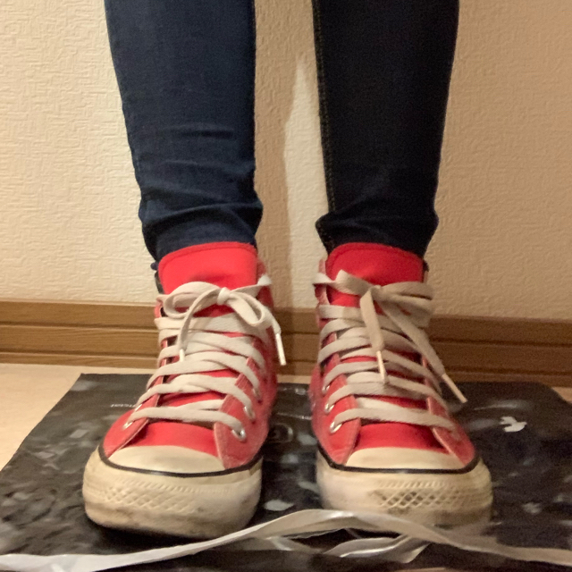 CONVERSE(コンバース)のCONVERSE コンバース赤 レディースの靴/シューズ(スニーカー)の商品写真