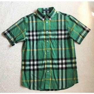 バーバリー(BURBERRY)のJ782★新品同様バーバリー半袖シャツ 男の子用ノバチェック150Aボタンダウン(ブラウス)