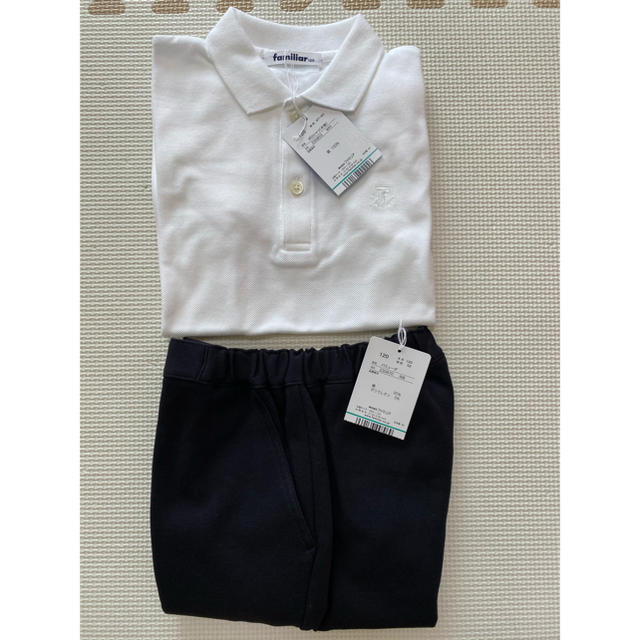 familiar⭐︎新品タグ付き⭐︎男の子120半袖白ポロシャツパンツキッズ服男の子用(90cm~)