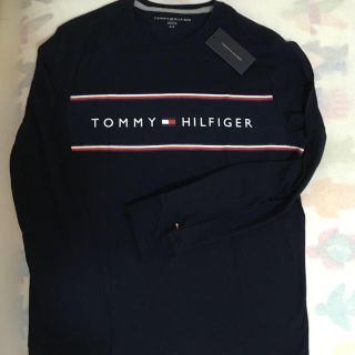 トミーヒルフィガー(TOMMY HILFIGER)の新品未使用[S]トミーヒルフィガー メンズ 長袖Ｔシャツ ネイビー(Tシャツ/カットソー(七分/長袖))