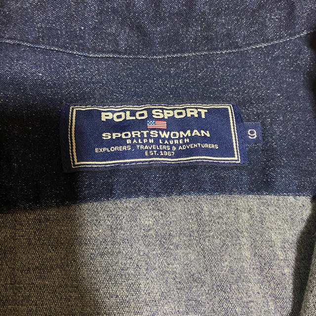 POLO RALPH LAUREN(ポロラルフローレン)のポロスポーツ　デニム　シャツ　半袖　レディース　ラルフローレン レディースのトップス(シャツ/ブラウス(半袖/袖なし))の商品写真