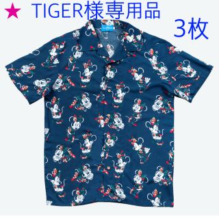 ディズニー(Disney)のTIGER様専用品 ディズニー ミニー アロハシャツ インパ ブルー 3枚セット(シャツ/ブラウス(半袖/袖なし))