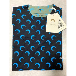 新品【 MARINE SERRE 】 クレセントムーン ジャージ トップ(Tシャツ(長袖/七分))