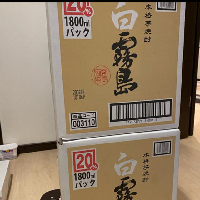 霧島酒造 白霧島 1800mlパック 12本セット 2ケース 食品/飲料/酒の酒(焼酎)の商品写真