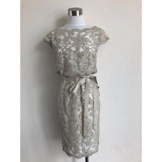 タダシショウジ(TADASHI SHOJI)のタダシショージ フローラルレースワンピースUS0(ひざ丈ワンピース)