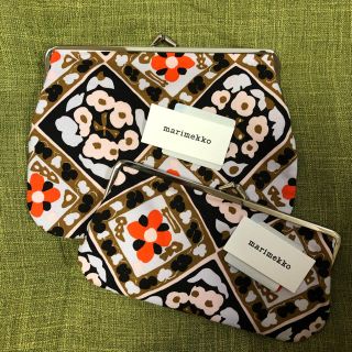 マリメッコ(marimekko)のmarimekko マリメッコ がま口ポーチ 2個セット(ポーチ)