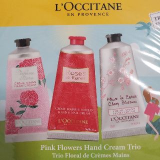 ロクシタン(L'OCCITANE)の値下げ！！ロクシタン　ピンクフラワー　ハンドクリームトリオ(ハンドクリーム)