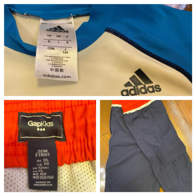 GAP Kids(ギャップキッズ)のadidas ラッシュガードとGAPスイムパンツ キッズ/ベビー/マタニティのキッズ服男の子用(90cm~)(水着)の商品写真