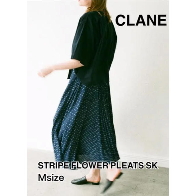 CLANE STRIPE FLOWER PLEATS SK