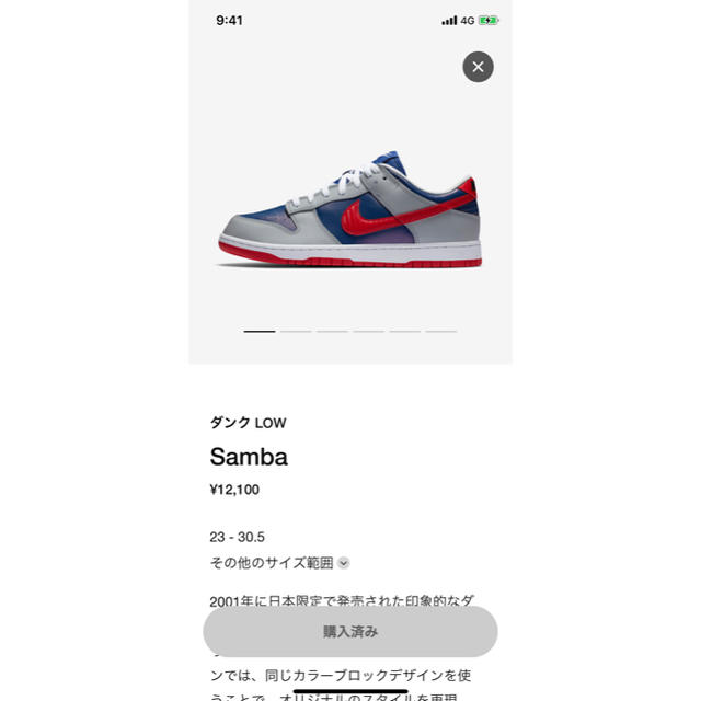 靴/シューズNIKE Dunk low samba