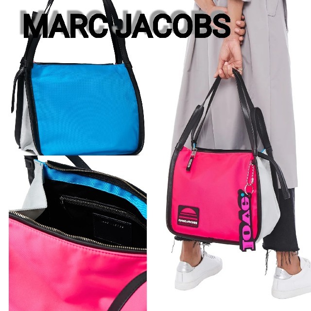 最終値下げ 【MARC JACOB】レザートリム カラーブロック ツイル