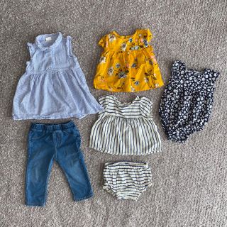 エイチアンドエム(H&M)のベビー用 子供服 6-12ヶ月 6点セット まとめ売り(ロンパース)