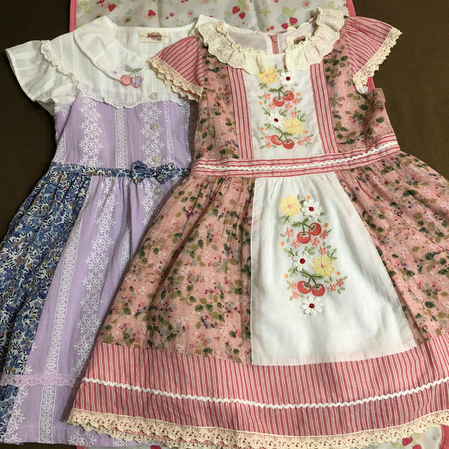 Souris(スーリー)のSouris  OP  120  ２点セット キッズ/ベビー/マタニティのキッズ服女の子用(90cm~)(ワンピース)の商品写真