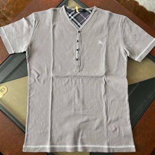 バーバリーブラックレーベル(BURBERRY BLACK LABEL)のバーバリー　ブラックレーベル　カットソー　M グレージュ　美品(Tシャツ/カットソー(半袖/袖なし))