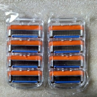 ♪ジレット フュージョン 互換品 替刃 8個(2袋×4個) orange(カミソリ)