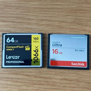 レキサー(Lexar)のLexar CFカード　64GB SanDisk CFカード 16GBセット(PC周辺機器)