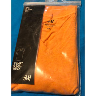 エイチアンドエム(H&M)のTシャツ　オレンジ　L 未使用(Tシャツ/カットソー(半袖/袖なし))