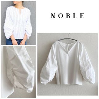 ノーブル(Noble)のNOBLE ☆ ノーブル  ★ バルーンスリーブブラウス　白(シャツ/ブラウス(長袖/七分))