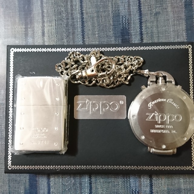 ZIPPO(ジッポー)の懐中時計付きジッポー(限定品) メンズのファッション小物(タバコグッズ)の商品写真