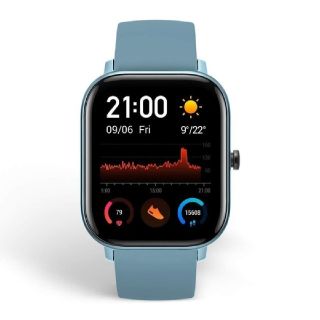 ☆スマートウォッチ Amazfit GTS グローバル版 ブルー 青 美品☆(腕時計(デジタル))