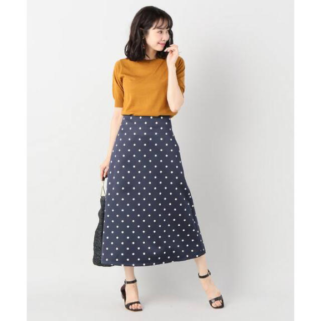 IENA(イエナ)のグログランドットトラペーズスカート レディースのスカート(ロングスカート)の商品写真