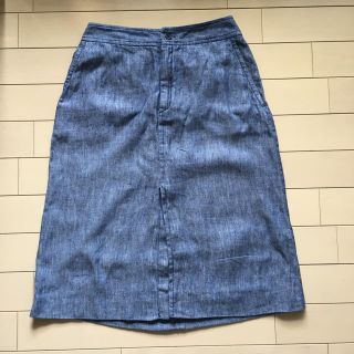 ザラ(ZARA)のZara リネン  スカート(ひざ丈スカート)