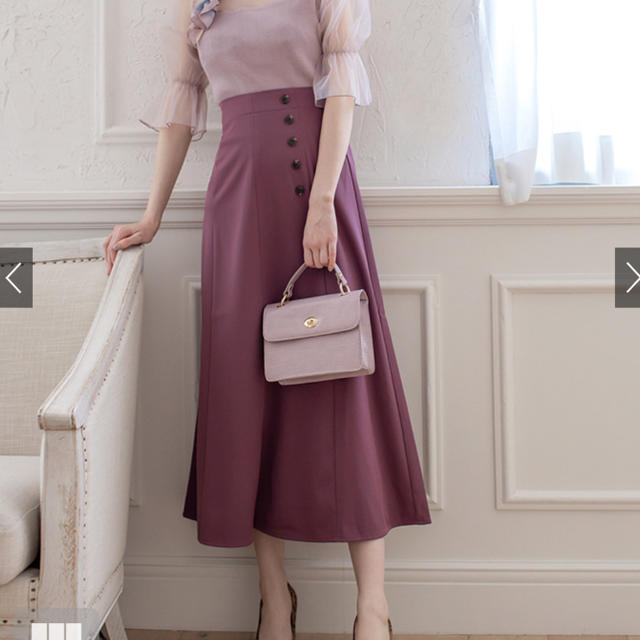 GRL(グレイル)の新品　GRLフロントスリットフレアスカート レディースのスカート(ロングスカート)の商品写真