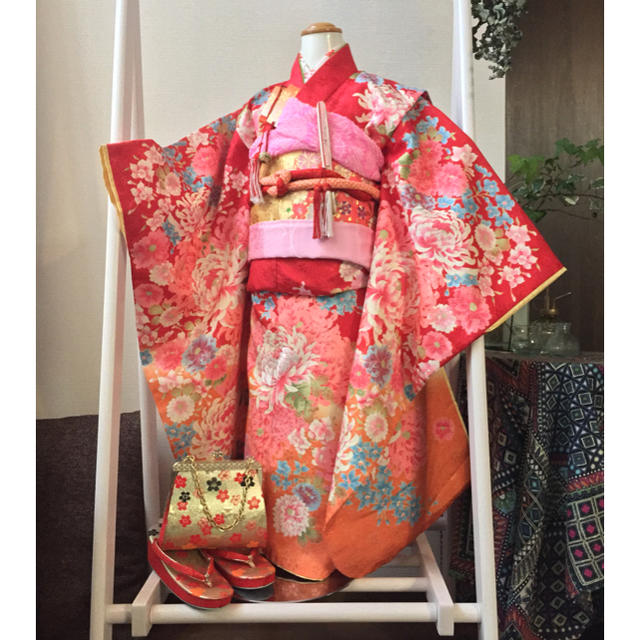 着物☆七五三☆7歳お祝い着☆四ツ身着物セット☆ 春新作の 72.0%OFF