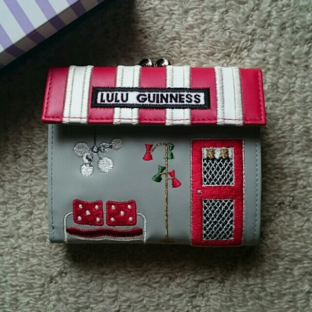 LULU GUINNESS - ルルギネス 新品刺繍がま口二つ折り財布の通販 by